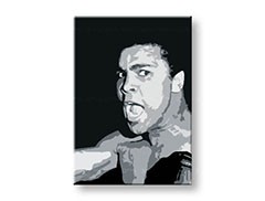 Ručne maľovaný POP Art obraz Muhamad Ali