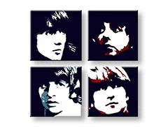 Ručne maľovaný POP Art obraz Beatles