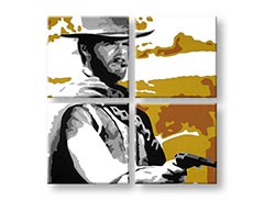 Ručne maľovaný POP Art obraz Clint Eastwood