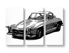 Ručne maľovaný POP Art obraz MERCEDES SL300