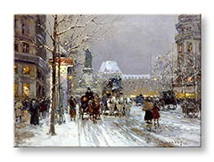 Obraz na plátne PLACE DE LA REPUBLIQUE – Edouard Leon Cortes 