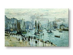 Obraz na plátne RYBÁRSKE LODE OPUSTILI PRÍSTAV LE HAVRE – Claude Monet     